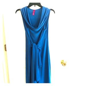 Pretty blue draped baby shower/photo shoot dress
